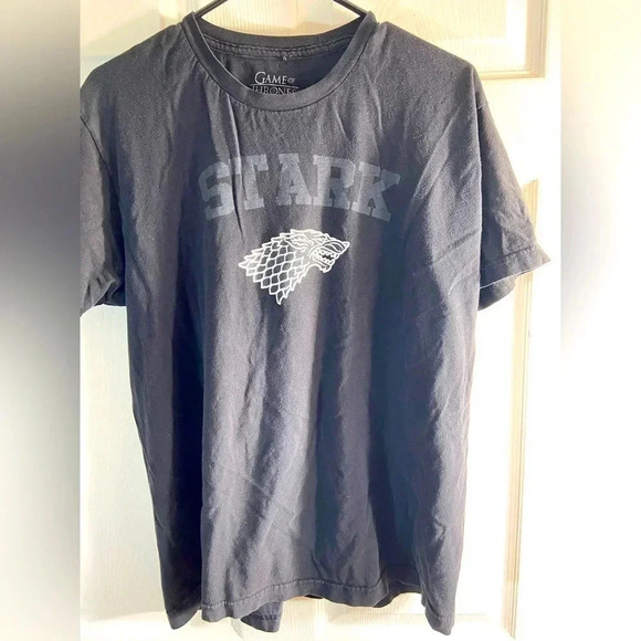 Game of Thrones - Stark Sigil - Large Black T Shirt - Picture 2 of 4